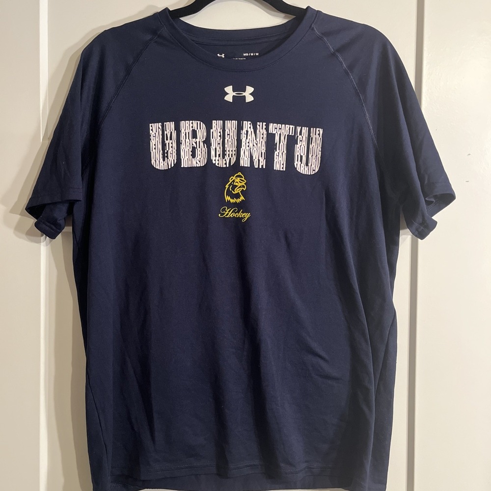 Under Armour Mens UBUNTU Trinity Hockey T-Shirt Navy Blue Size Medium #15